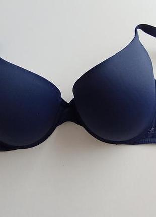 Синий бюстгалтер с пуш ап victoria’s secret / pink на чашку e80