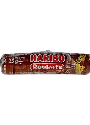 Желейки haribo жевательные со вкусом когда roulette cola, 25 г