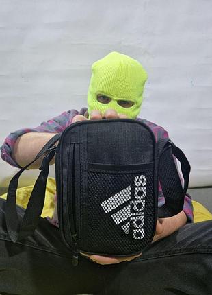 Барсетка adidas чорна rip-stop компактна сумка через плече швидкий доступ