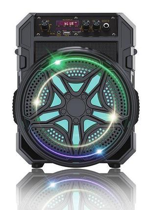 Портативная bluetooth колонка blux ht21 8 дюймов мощная акустика для вечеринок бас беспроводная