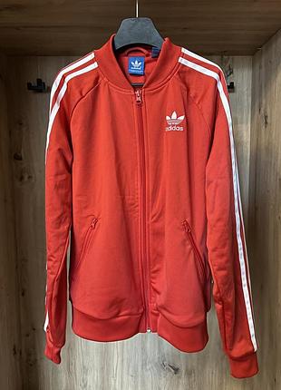 Бомбер олімпійка adidas originals track top червона жіноча унісекс