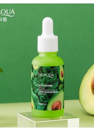 Уцінка!!! зволожуюча сироватка для обличчя bioaqua niacinome avocado elasticity moisturizing essence з авокадо 30мл