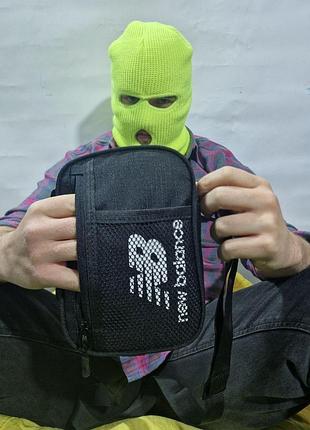 Барсетка new balance черная rip-stop сумка через плечо минимализм без лишнего