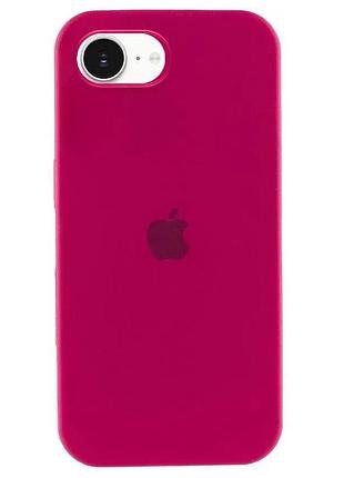 Чохол fiji silicone case для apple iphone 16e бампер накладка soft touch з мікрофіброю rose red