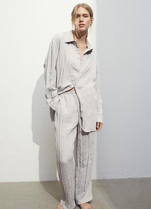 Розкішні брюки палаццо в білизняному стилі h&m