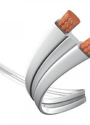 Кабель inakustik premium ls-kabel flat 2 x 2.5 мм² white