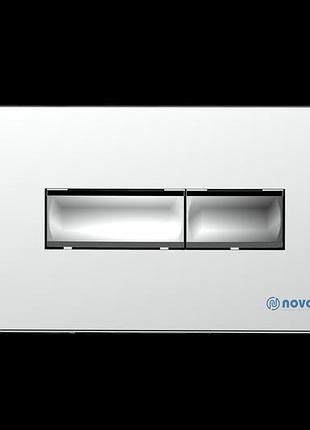 Кнопка для установки прямоугольная хромированная