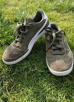 Кросівки puma astro cup (натуральна замша, оливкові)