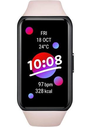 Фитнес браслет honor band 6 amoled 1.47 пульсометр spo2 смарт часы розовые спортивный трекер бу