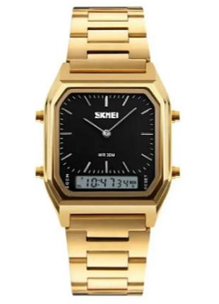 Часы наручные skmei 1220gdbk gold black