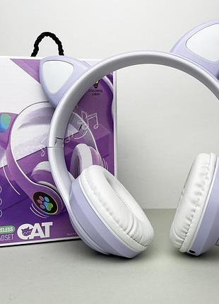 Беспроводные наушники cat ear rgb stn-28 (сиреневый)