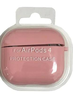 Чехол для airpods 4 silicone case/microfiber pink