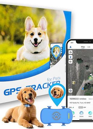 Gps трекер для собак умный geo fence отслеживание в реальном времени led сигнализация