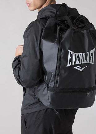 Спортивный рюкзак с отделением для обуви everlast gym. чёрный рюкзак для тренировок. рюкзак эверласт