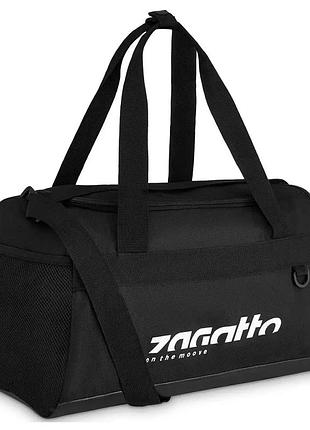 Чорна сумка спортивна чоловіча, жіноча zagatto on the move 22 л. сумка для тренувань, футбола, бокса, в зал