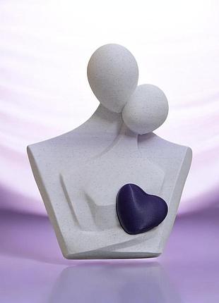 Закохана пара, статуетка декор подарунок на день святого валентина violet heart