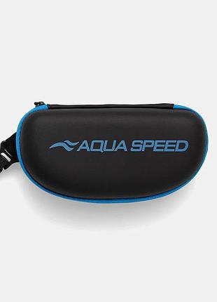 Жорсткий чохол для окулярів для плавання aqua speed goggle case. чорний футляр для окулярів для плавання