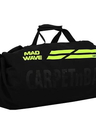 Спортивная сумка коврик mad wave carpet bag черная сумка для тренировок, пляжа, футбола, в спортзал, бокса