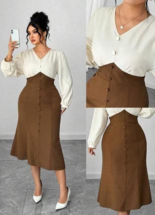 Комбинированное платье в корсетном стиле shein