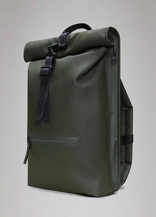 Водонепроникний рюкзак ролтоп rains rolltop rucksack. бежевий роллтоп рюкзак. спортивний рюкзак мішок