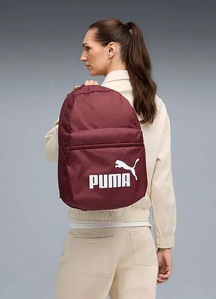 Пума рюкзак женский puma phase backpack. красный рюкзак для спорта. городской рюкзак для тренировок 091164-20