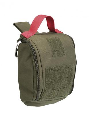 Підсумок-аптечка тактична sturm mil-tec зі швидким скиданням лазер олива ifak pouch laser cut olive (13491001)