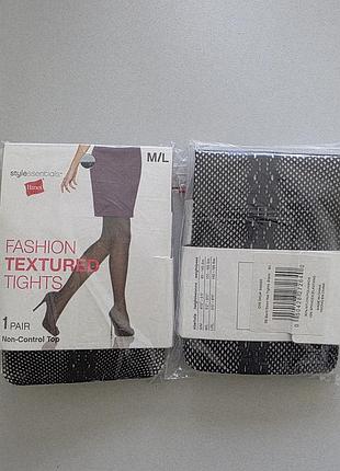 Жіночі колготки hanes чорні сіточка ажурний малюнок m/l