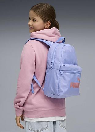 Синий рюкзак пума маленький puma phase small 13 л небольшой рюкзак женский. компактный рюкзак для девушки