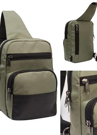 Однолямкова сумка слінг через плече surikat sling. хакі нагрудна сумка кросбоді. міський месенджер