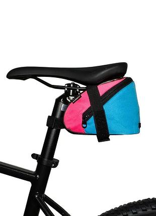 Яскрава сумка під сідло велосипеда surikat bike bag l. велика блакитна підсідельна велосумка сурікат 80166236