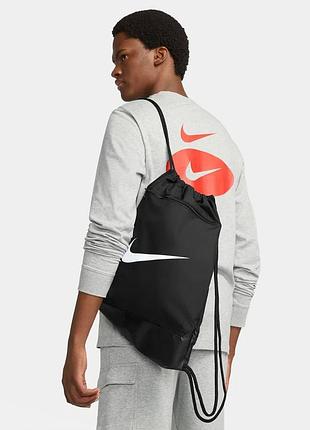 Спортивний рюкзак мішок для взуття nike brasilia | 18 л. мішок для бутс найк. сумка мішок для кросівок