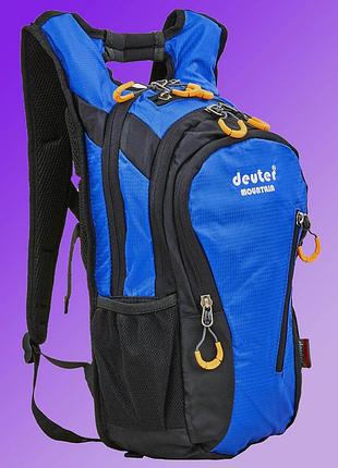 Маленький рюкзак deuter type b 10 л мужской велорюкзак с гидратором. женский велорюкзак (605-blue)