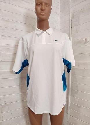 Футболка-поло nike dri-fit белого цвета для гольфа или тенниса  оригинал