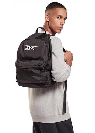 Классический рюкзак для спорта рибок reebok myt 23 л. женский и мужской рюкзак для тренировок (sh36583 black)