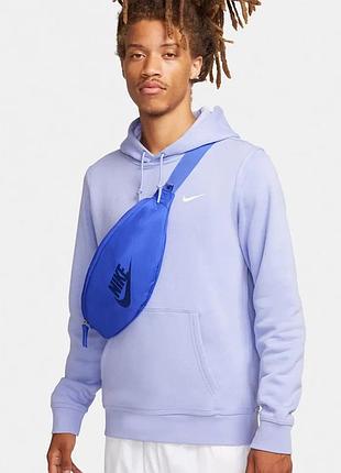 Синя бананка nike heritage fa21. чоловіча поясна сумка на пояс найк. жіноча нагрудна сумка крос боді