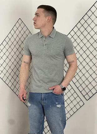 Сіре базове мʼяке футболка поло levi’s