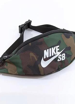 Бананка камуфляж nike sb heritage hip pack camo. найк сумка на пояс мілітарі. нагрудна сумка поясна тканева