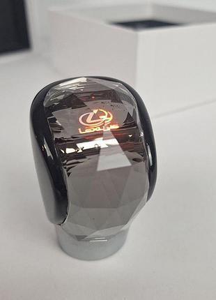 Ручка lexus (черная) переключение передач кристальная с подсветкой rx es nx is gs