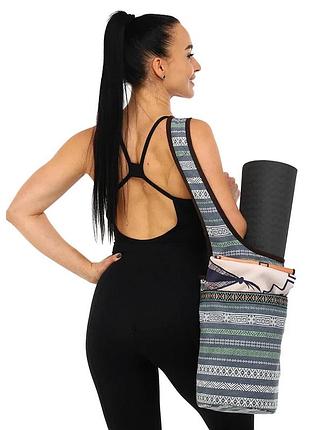 Йога сумка спортивная yogabag kindfolk чехол для коврика (мата, каримата) для йоги и вещей для тренировок