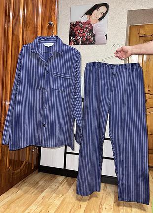 Чоловіча піжама сорочка і штани, 100% cotton