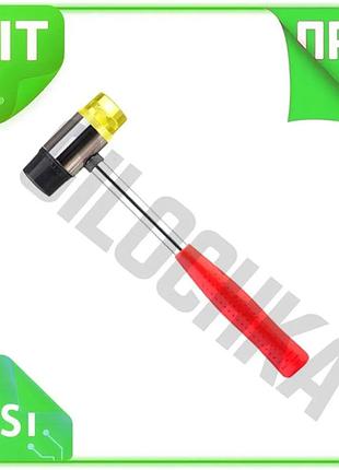 Ve молоток рихтовочный intertool 35 new version мм с металлической ручкой резиновый и полиуретановый б n6w_ver