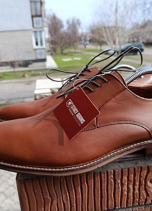 Кожаные туфли stacy adams redzone collection - цвет cognac