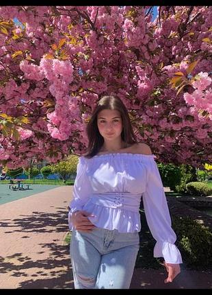 ✨продам блузу на корсетній завʼязці✨