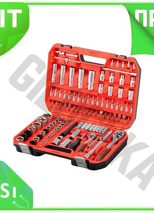Ve набір інструменту intertool 1/4" new version x 1/2" 111од red для дому та гаража комплект для ремон n6w_ver