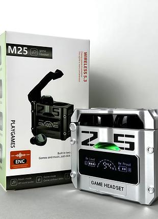 Беспроводные наушники m25 series, gaming earbuds, smart case (черный)