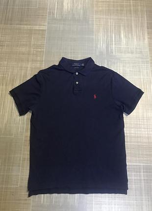 Polo ralph lauren 💙чоловічий одяг/футболка темно синя💛м48