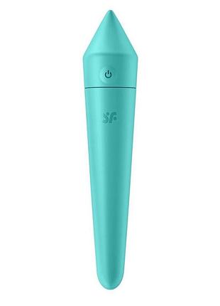 Мощная виброкуля с функцией управления со смартфона satisfyer ultra power bullet 8, бирюзовый 3