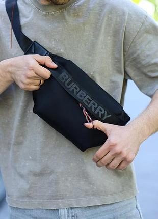 Бананка burberry men's sonny tonal-logo belt bag