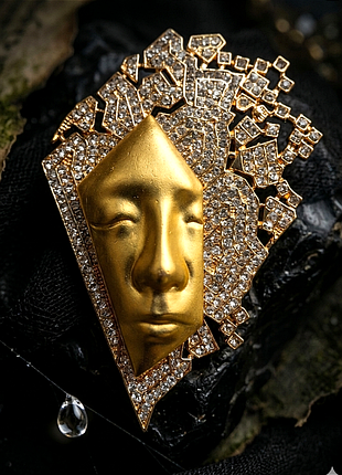 Брошь «лабиринт снов», «the fugitives geometriae», 6,3 см