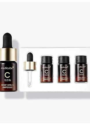 Освітлюючі ампули для обличчя medicube deep vita c ampoule 2.0, 10 г * 3 ш